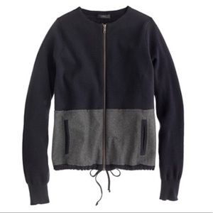 J.Crew Two Tone Zip Cardigan